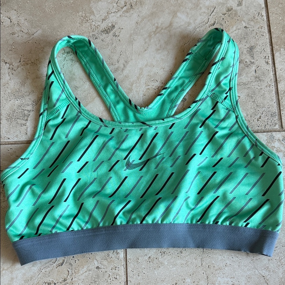 Nike Women's Mint and Gray Sports Bra